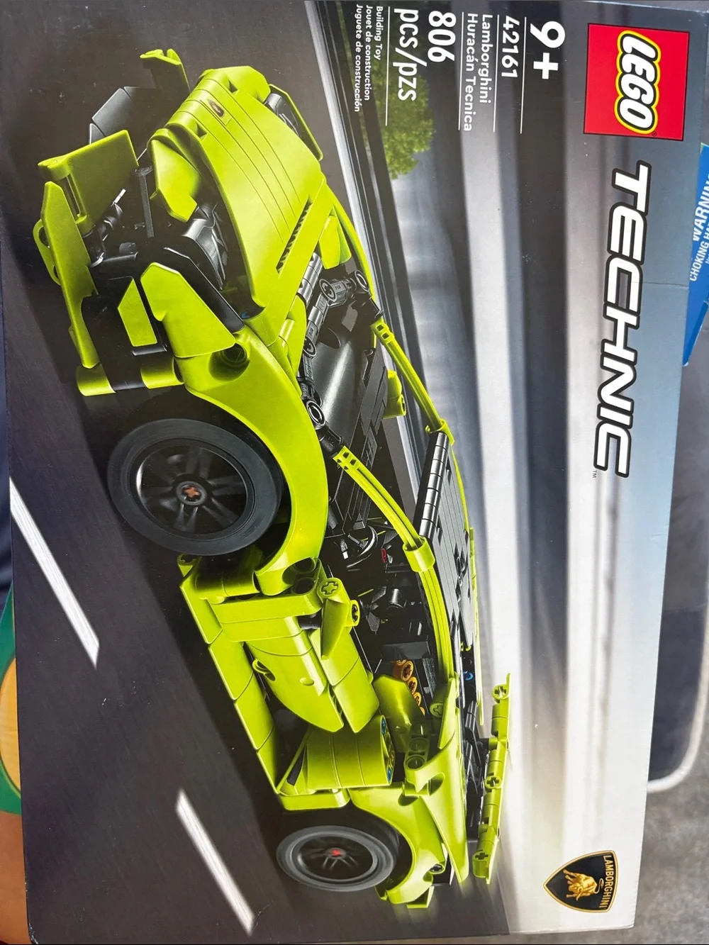 Lego Technic Lamborghini Huracán model in bright green